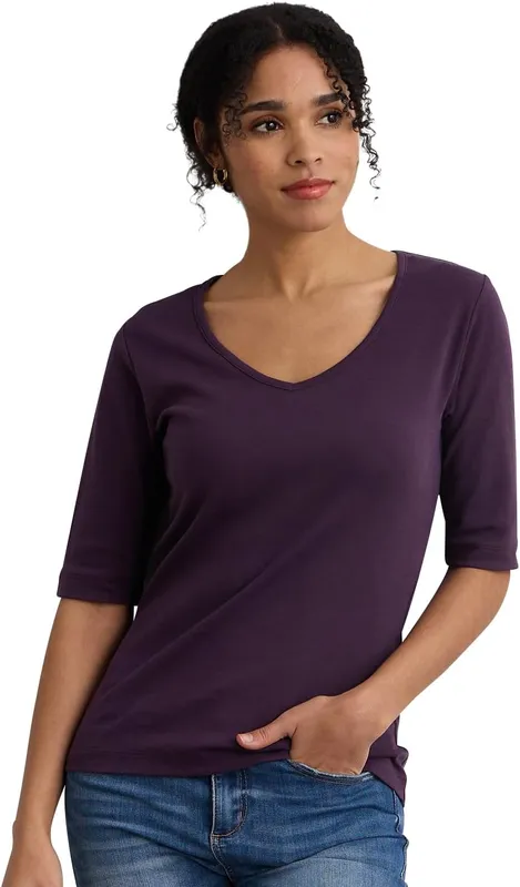 Organic Pima Cotton V-Neck Top