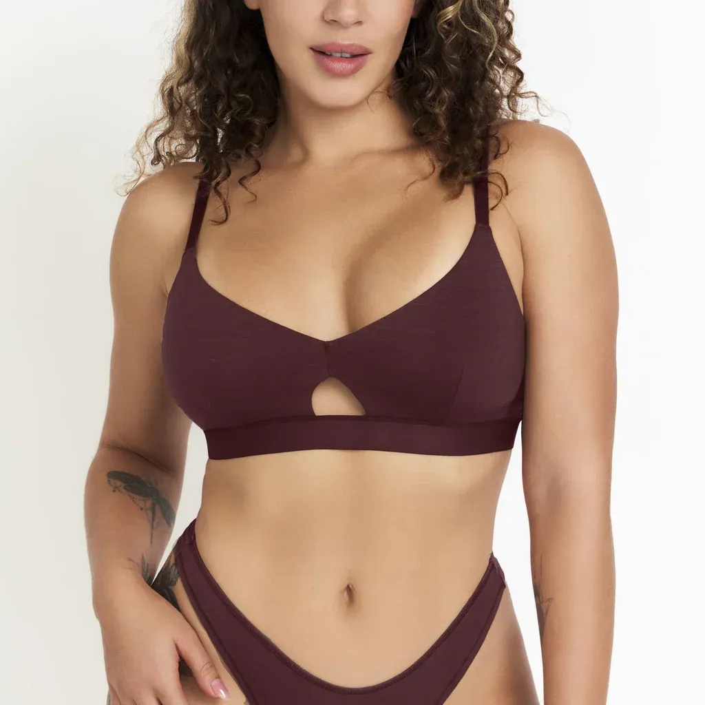 Organic Cotton & Hemp Keyhole Bralette