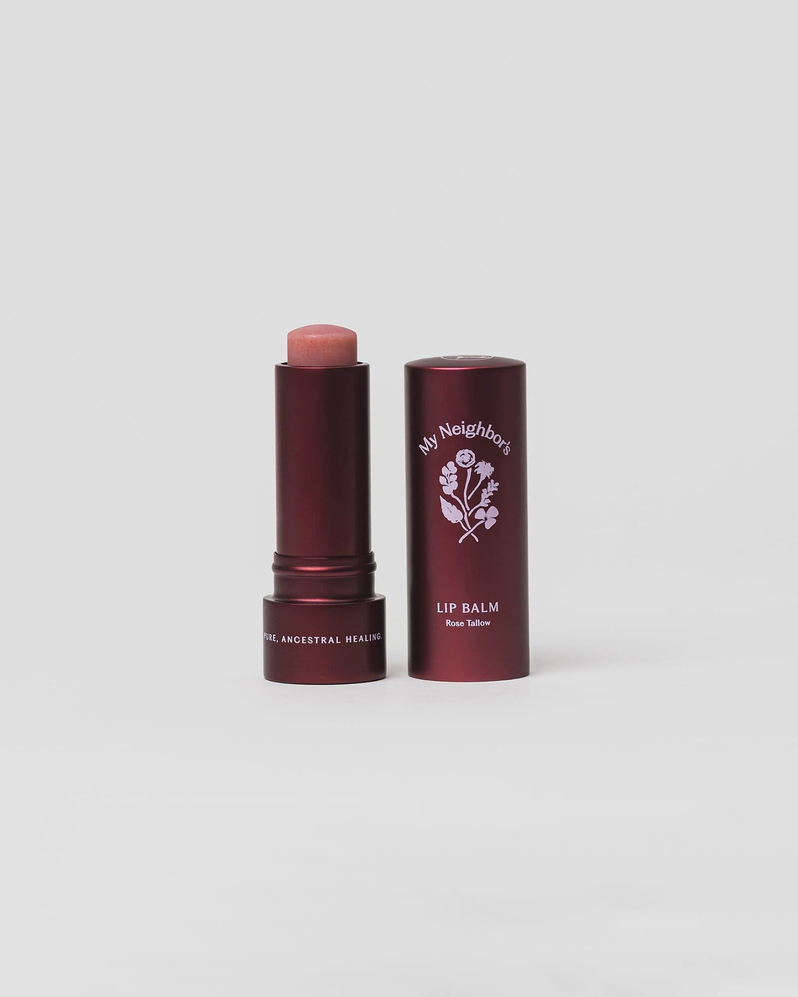 Rose Tallow Lip Balm, Deep Botanical Nourishment