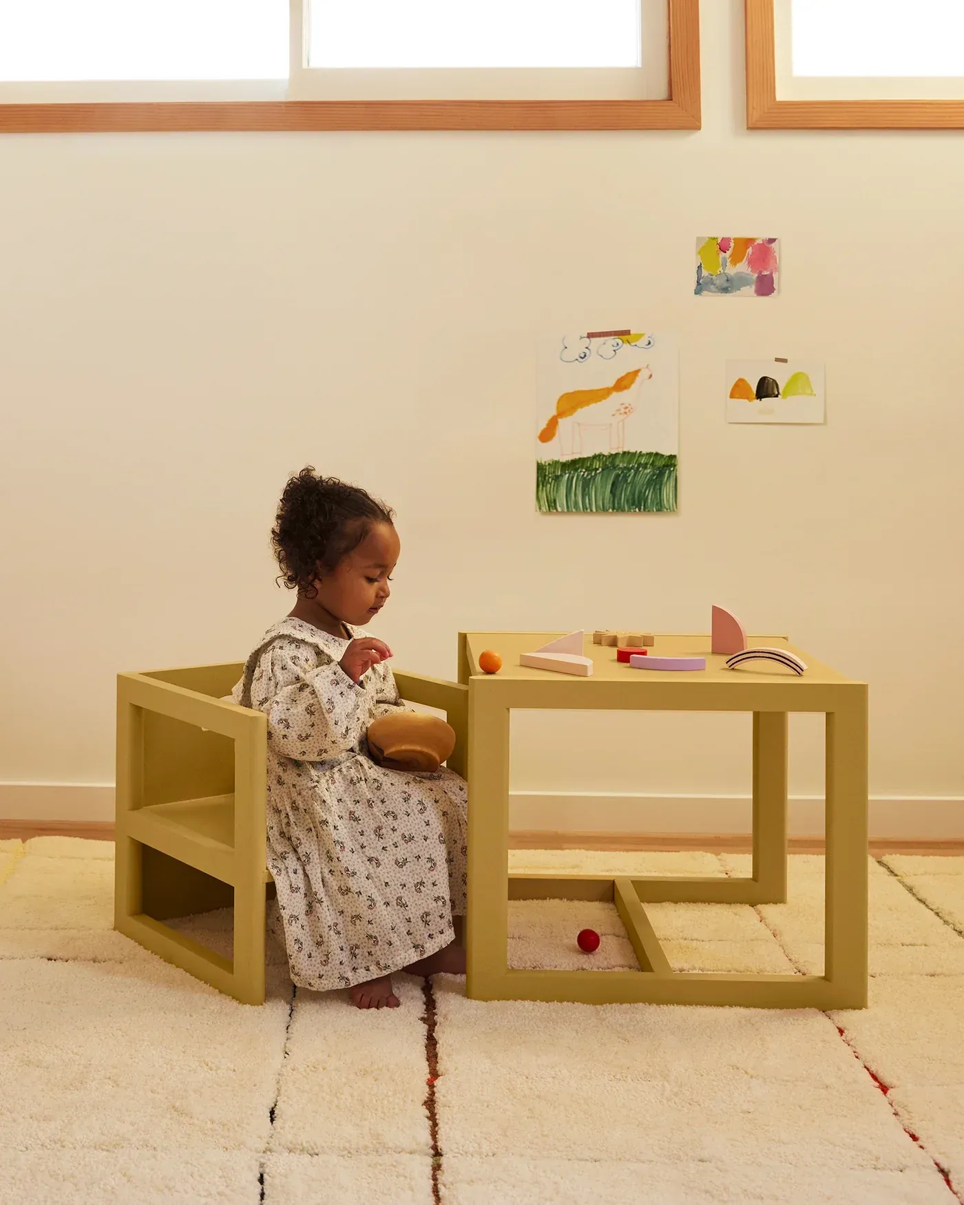 Solid Wood Table & Chair Set | Designed for Early Independence
