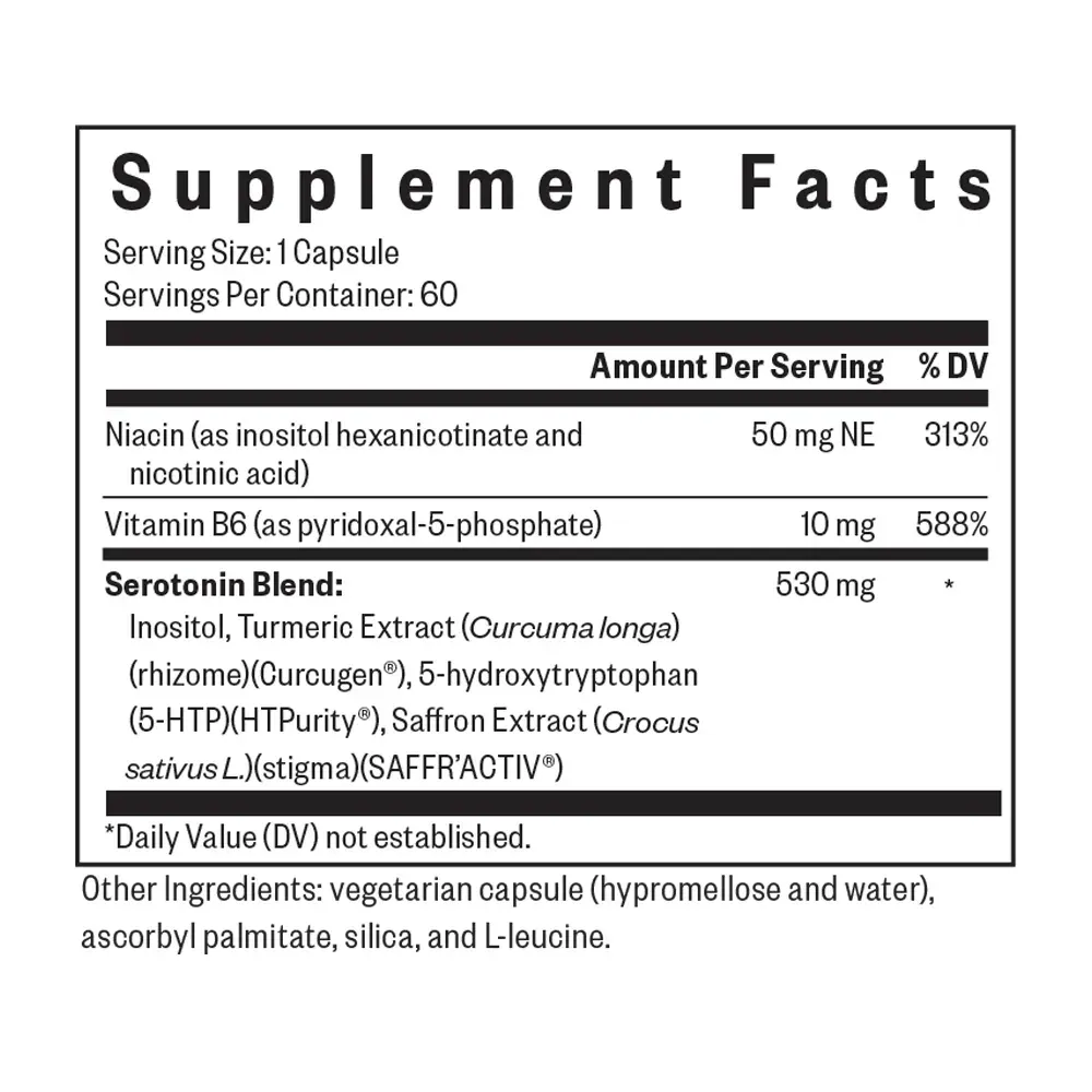 Serotonin Nutrients, Mood & Nervous System Support