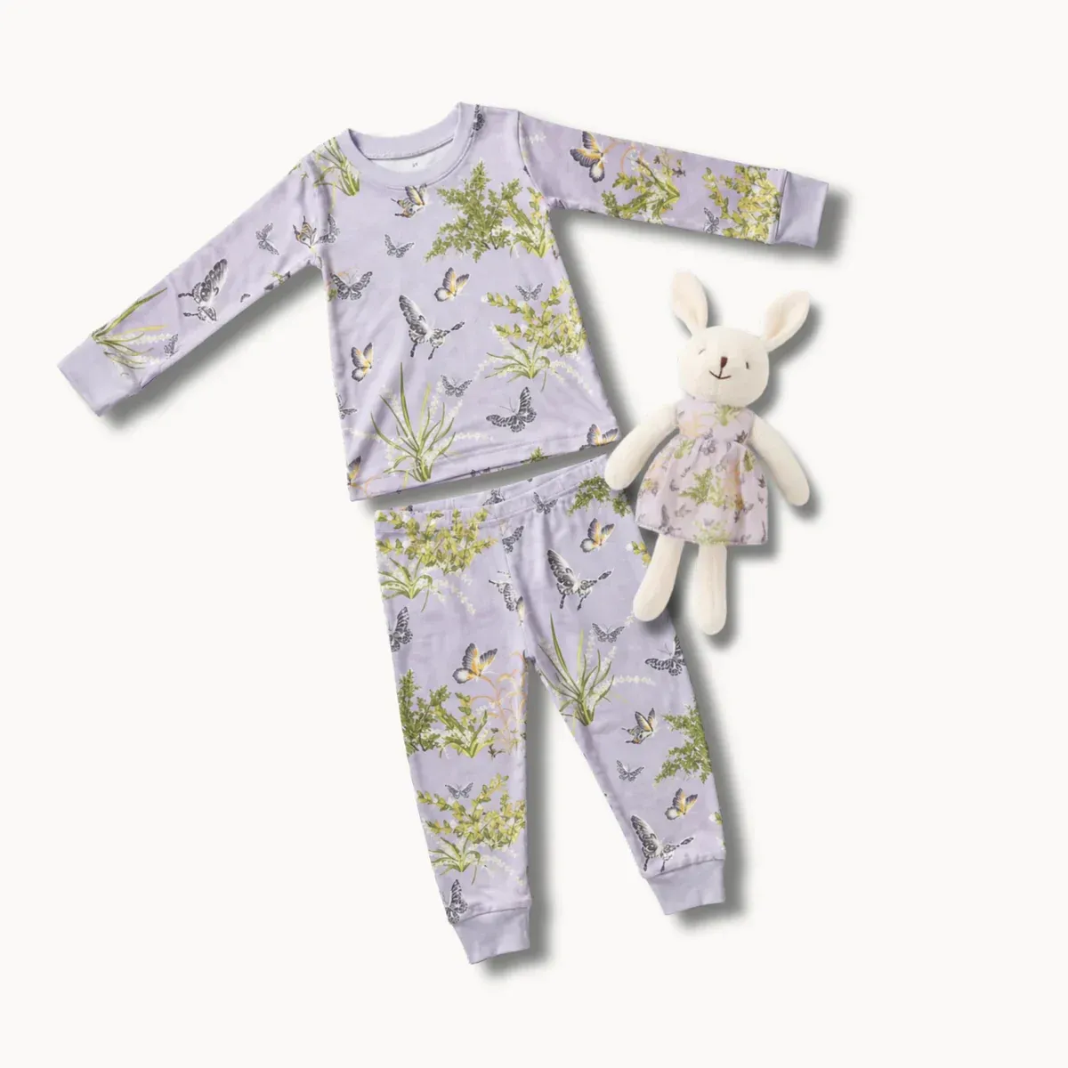 Organic Cotton Pajama Set & Little Bunny Plush