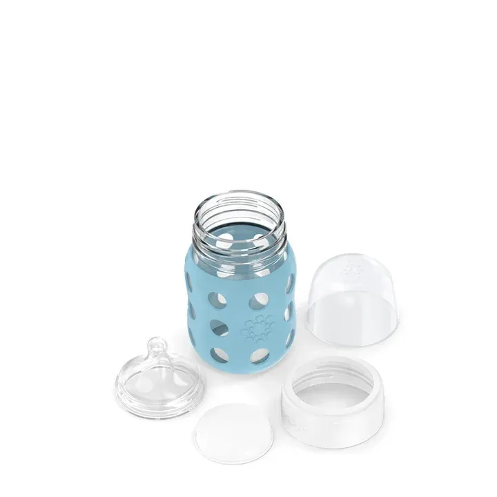 Glass Baby Bottle, with Silicone Sleeve